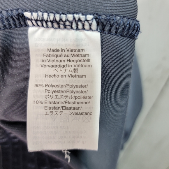 Madewell Women's Dark Blue Velour Wide Leg Cropped Drawstring Pants Size Large. - Picture 7 of 8